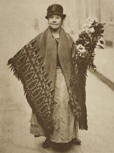 A flower-girl, Victoria Station by English Photographer